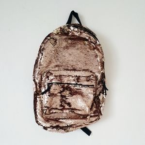 Rose Gold Sequin Backpack
